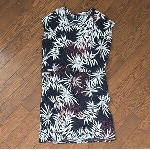 Elvira black floral print mini dress size M